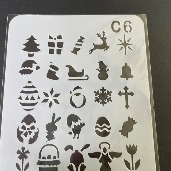 Reusable Art Planner Stencil Holiday Christmas Easter Halloween Thanksgiving Mix - Picture 2 of 3
